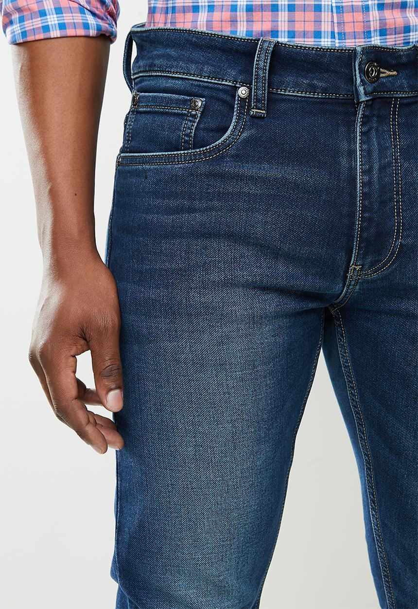 Nautica - Dark stone knit denim - blue