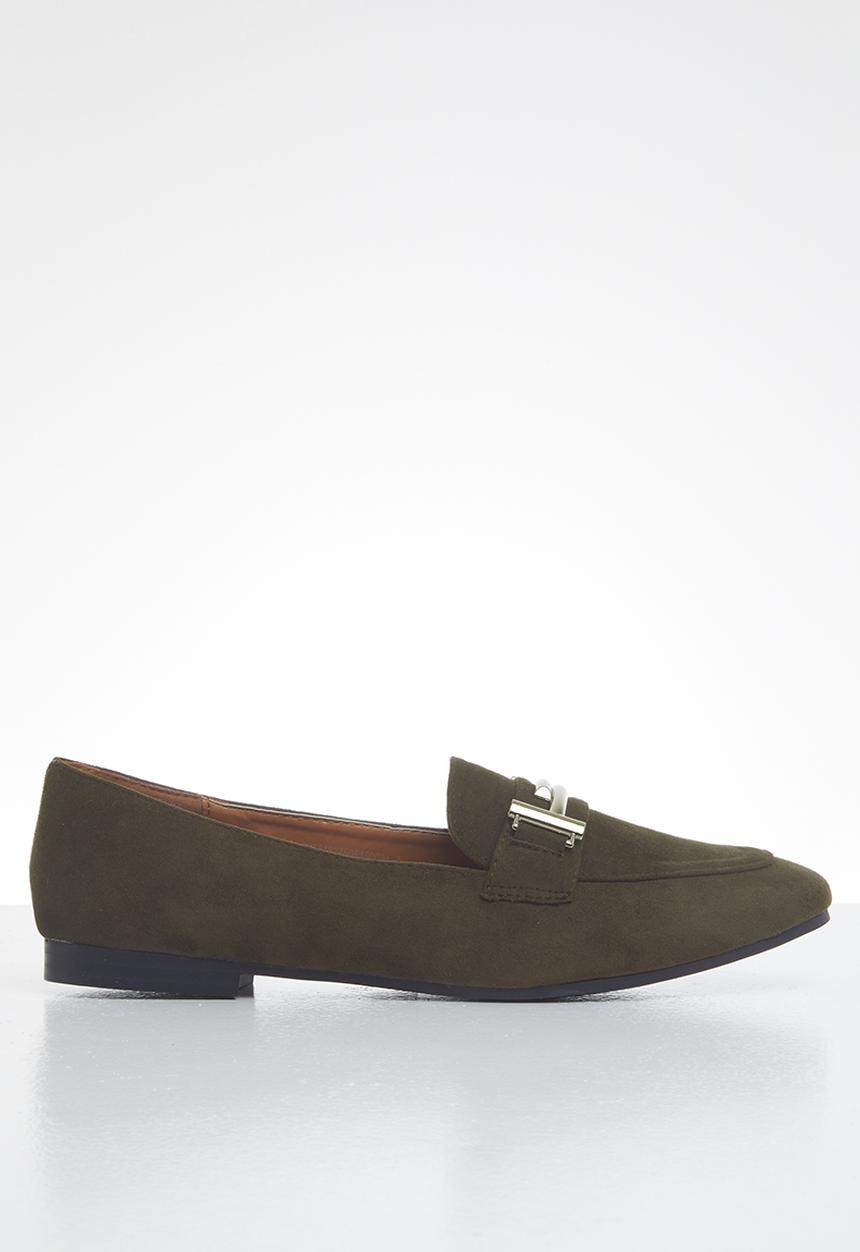 POLO - Camila T-bar loafer - dark olive 