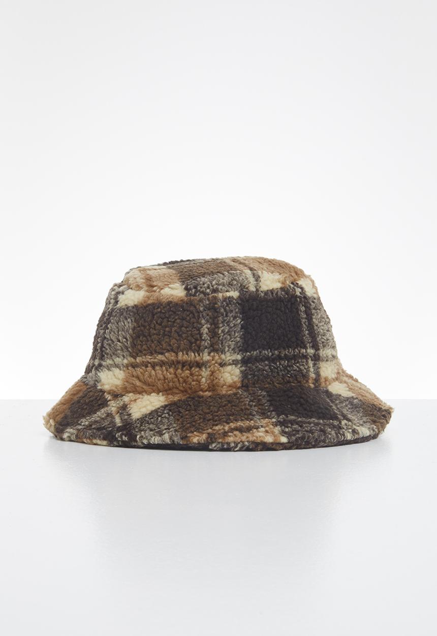 Me&B - Sherpa fleece bucket hat -  brown 