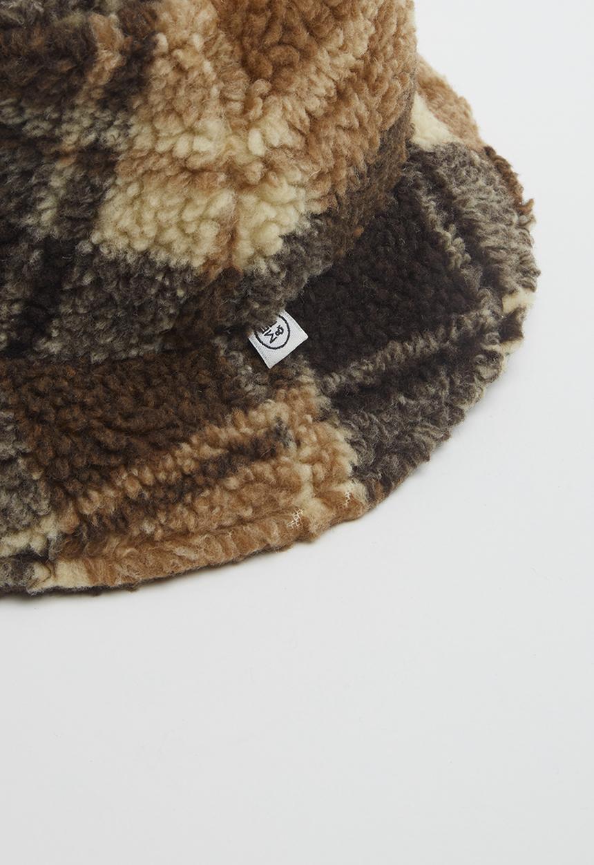 Me&B - Sherpa fleece bucket hat -  brown 