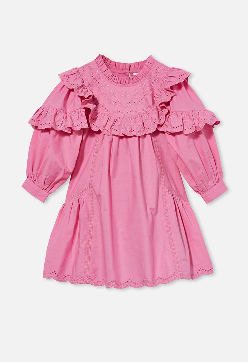 Cotton On - Deonne long sleeve dress - pink 