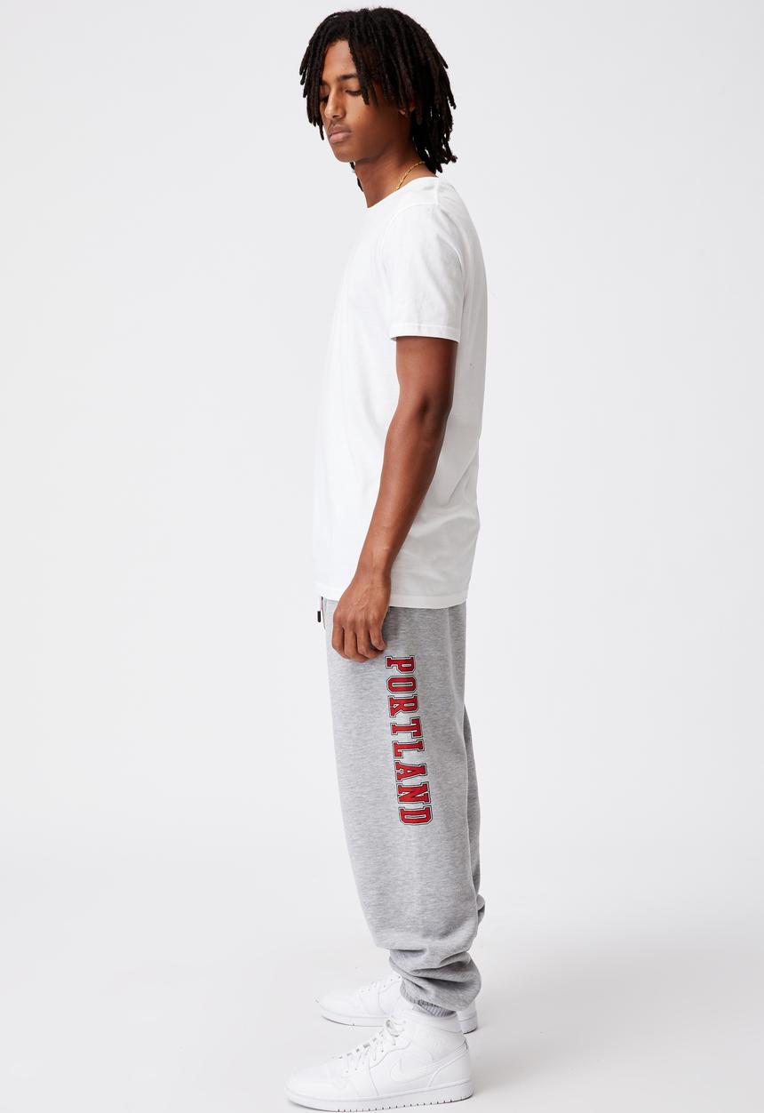 Factorie - Relaxed graphic trackpant - grey