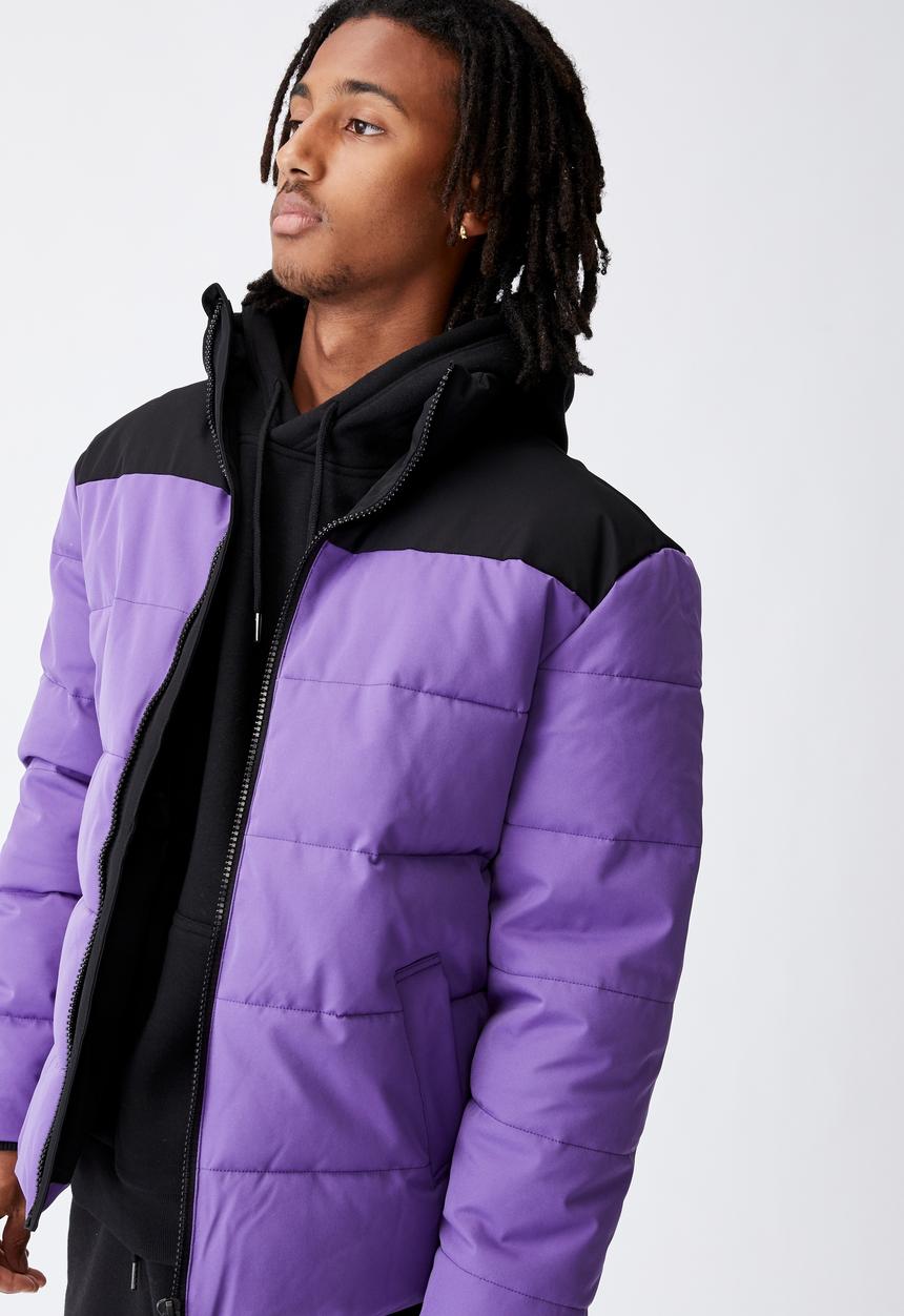 Factorie - Puffer jacket - purple & black