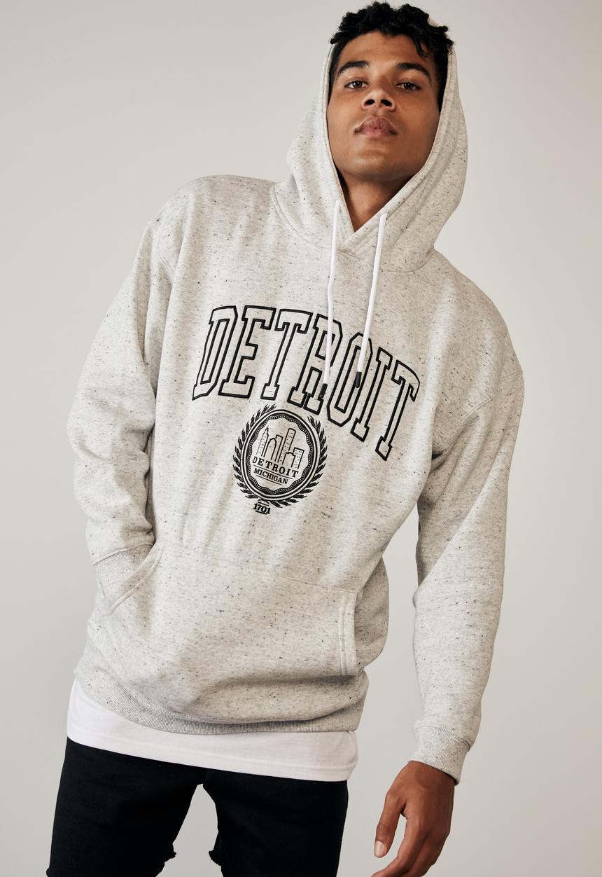 Factorie - Elite oversized hoodie - grey marle fleck