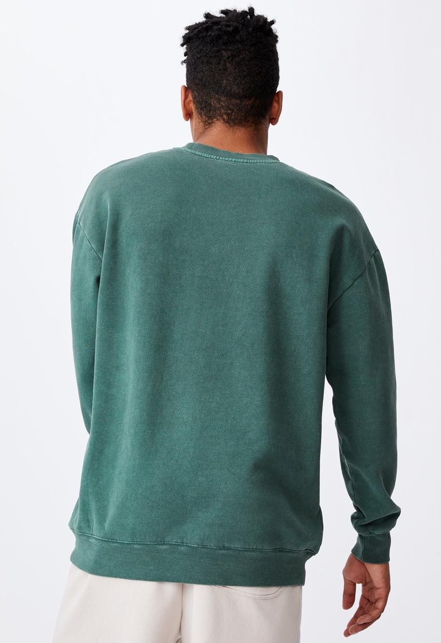 Factorie - Elite oversized crew - washed forest pine