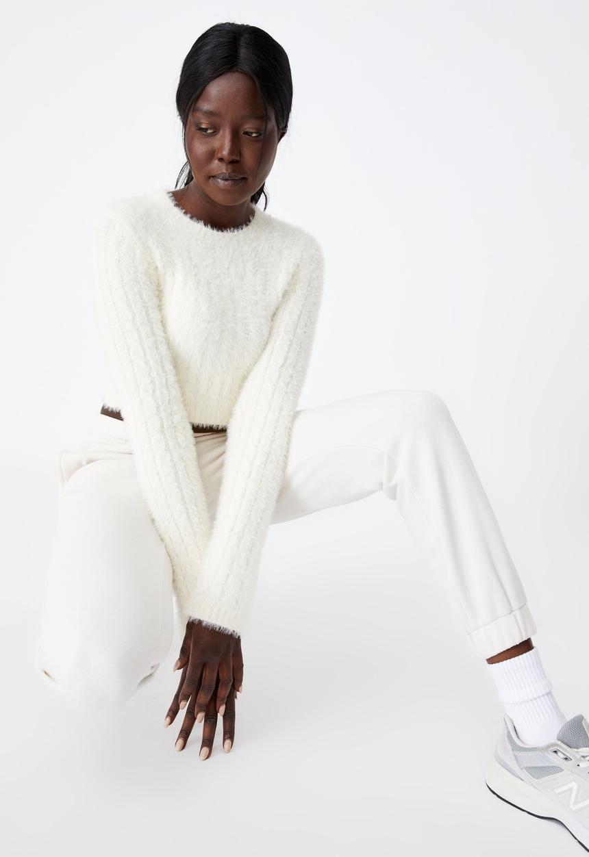 Factorie - Super high rise trackpant - ivory