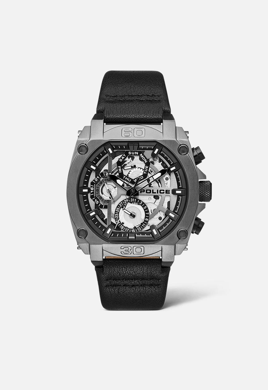 Police - Norwood 3 hand date watch - black