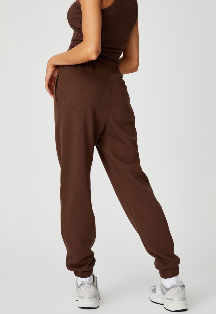 Factorie - Super high rise trackpant - chocolate
