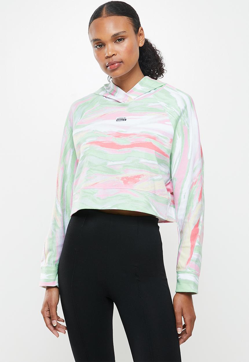 adidas Originals - R.y.v cropped hoodie - multi 