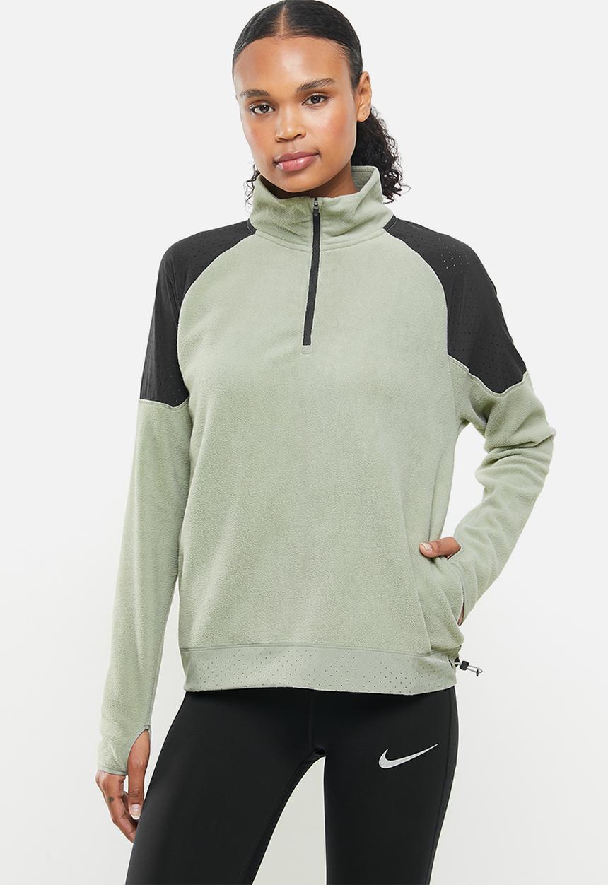 Nike - Air top midlayer running top - light army & black