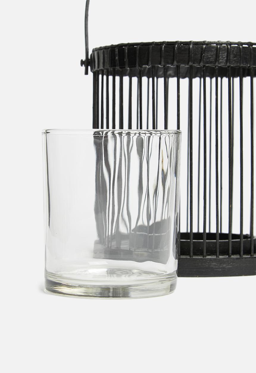 H&S - Bamboo lantern - black 