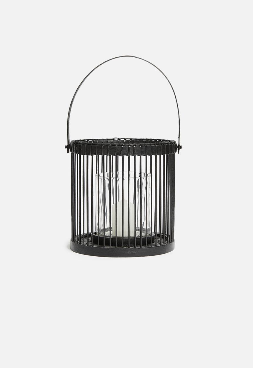 H&S - Bamboo lantern - black 