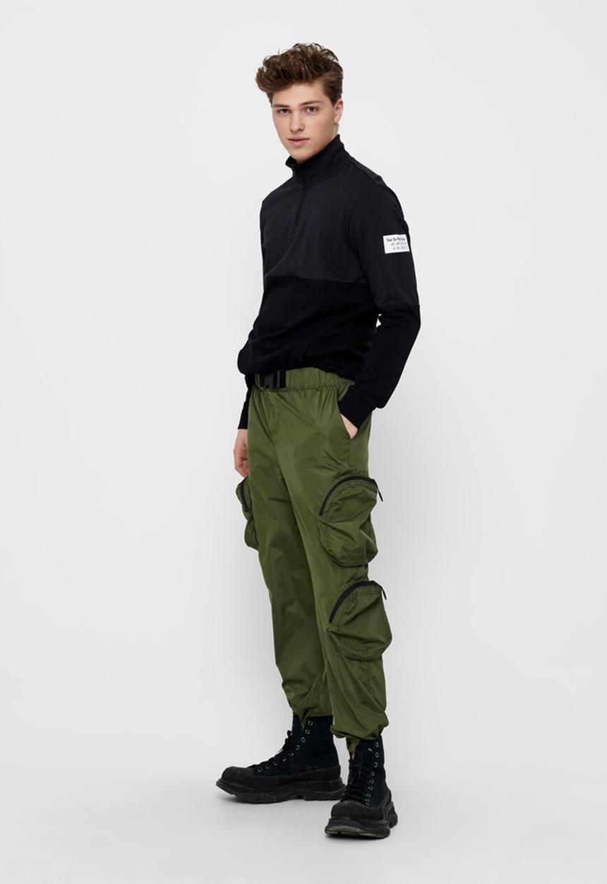 Only & Sons - Onsbenton life reg pocket sweat pants - olive