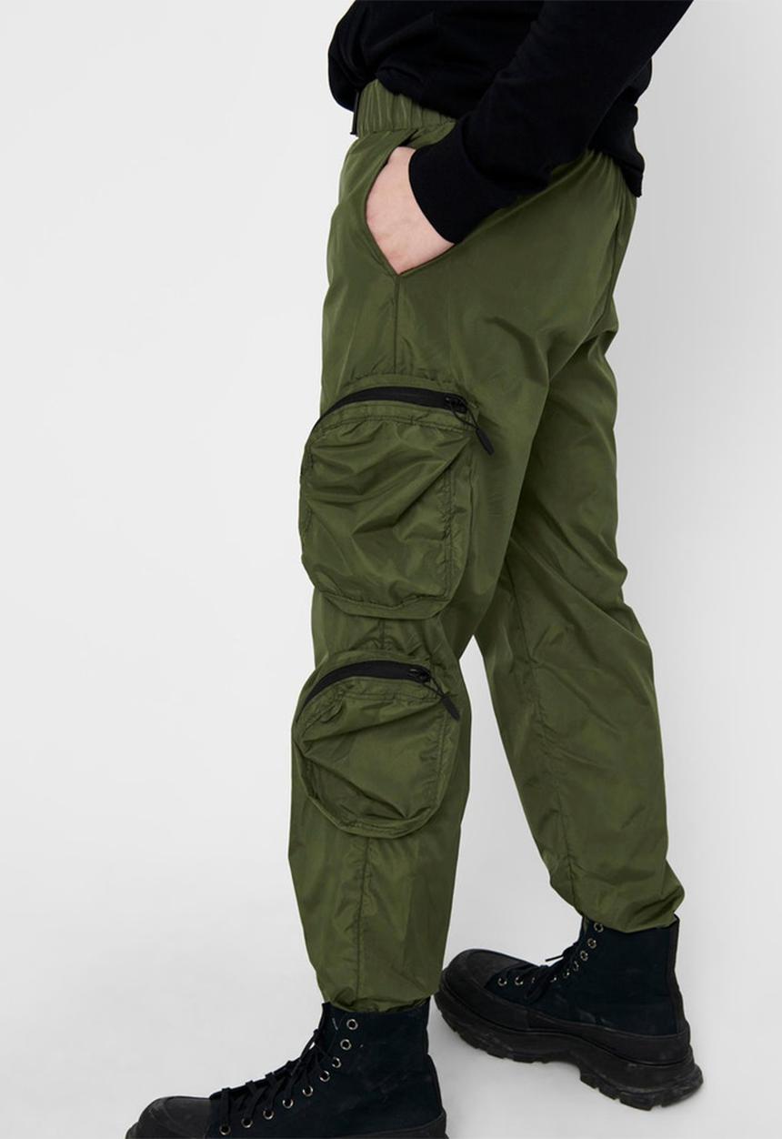 Only & Sons - Onsbenton life reg pocket sweat pants - olive