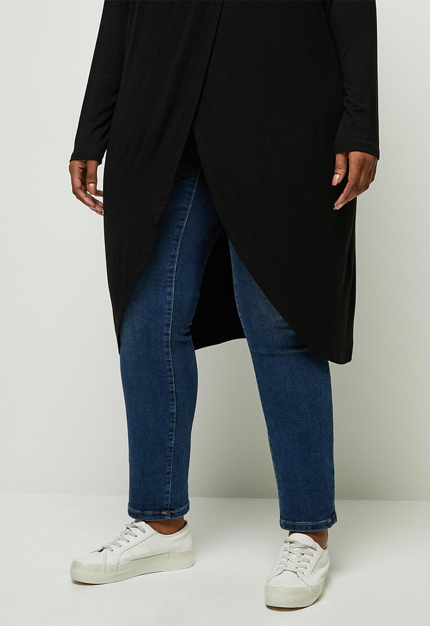 edit Plus - Wrap front tee - black