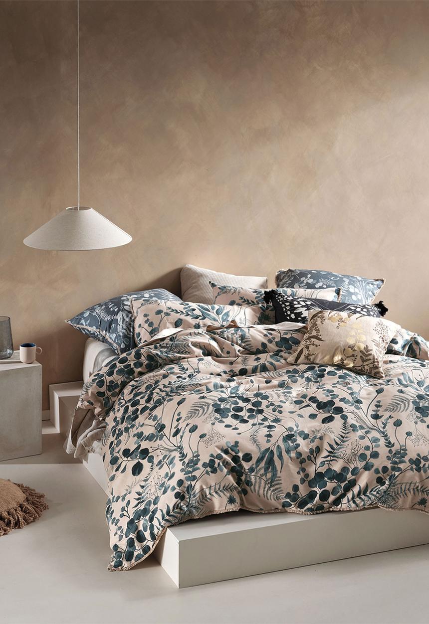 Linen House - Nellie duvet cover set - petrol