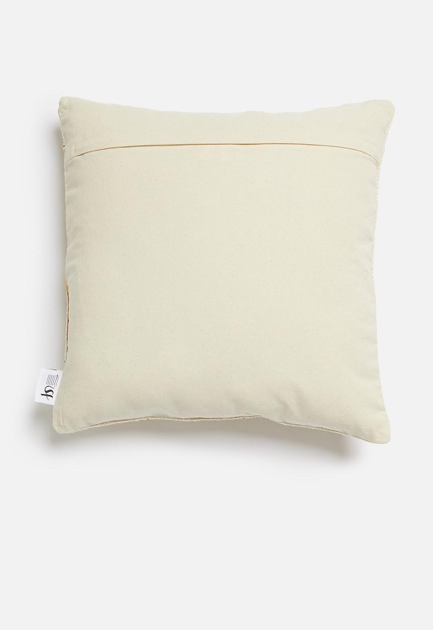 Sixth Floor - Arden cushion cover - mustard & natural