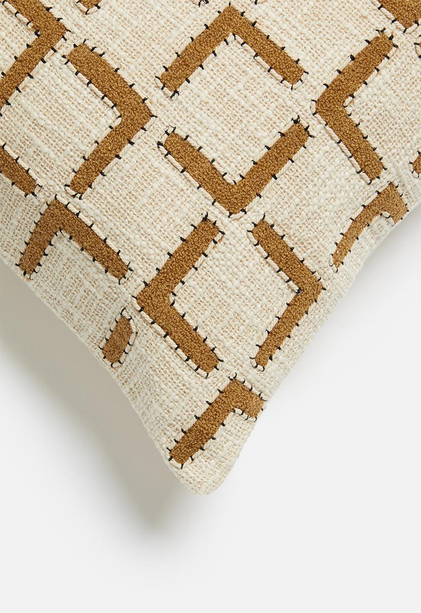 Sixth Floor - Arden cushion cover - mustard & natural