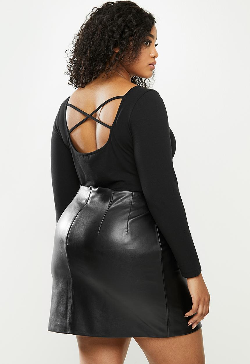 Blake - Scoopneck bodysuit - black 