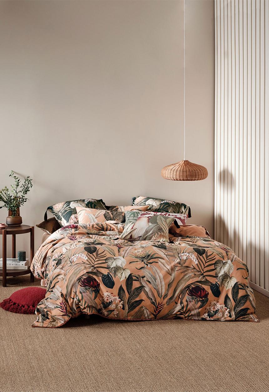 Linen House - Tillie duvet cover set - brandy