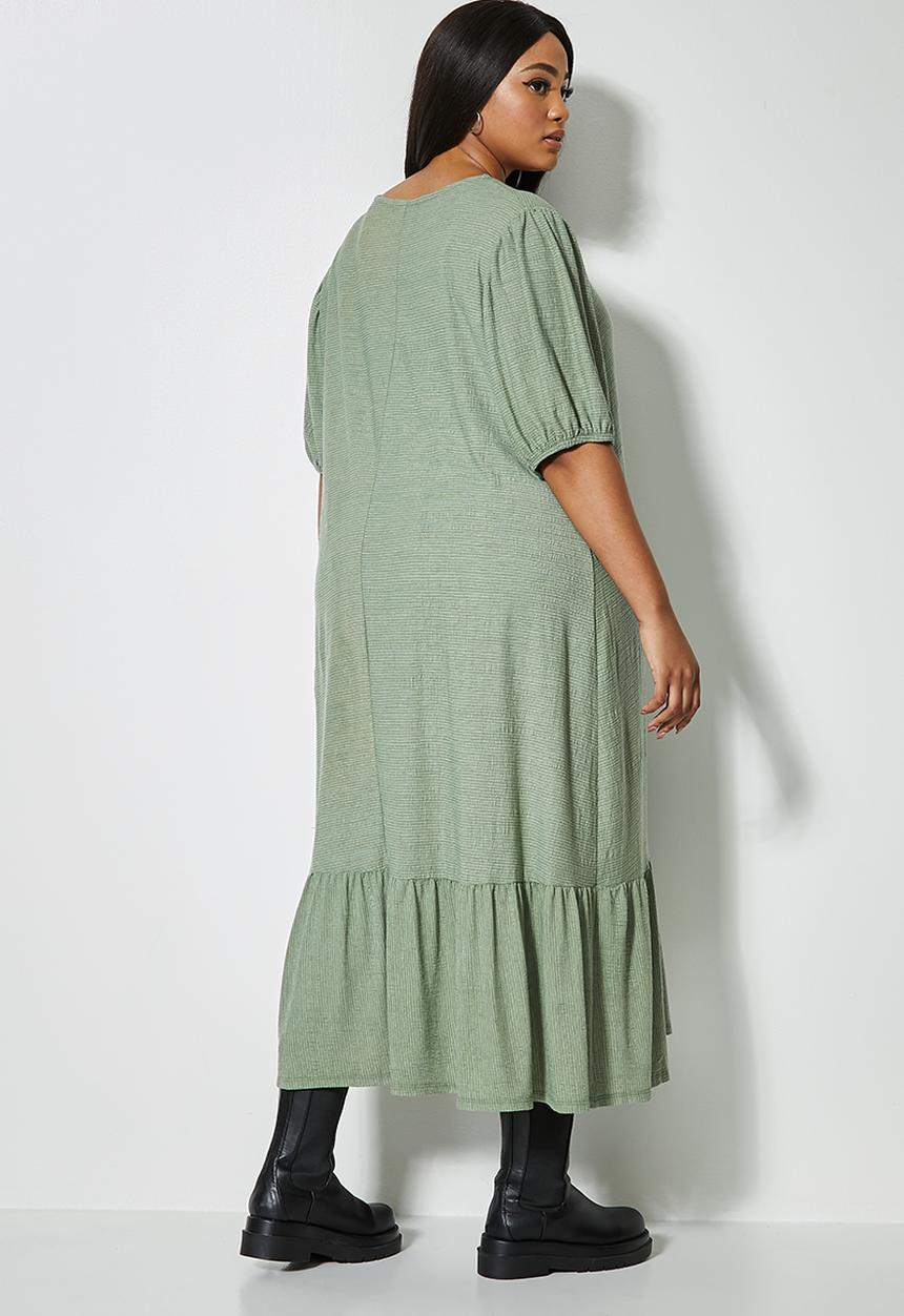 Superbalist - Midi textured dress - sage