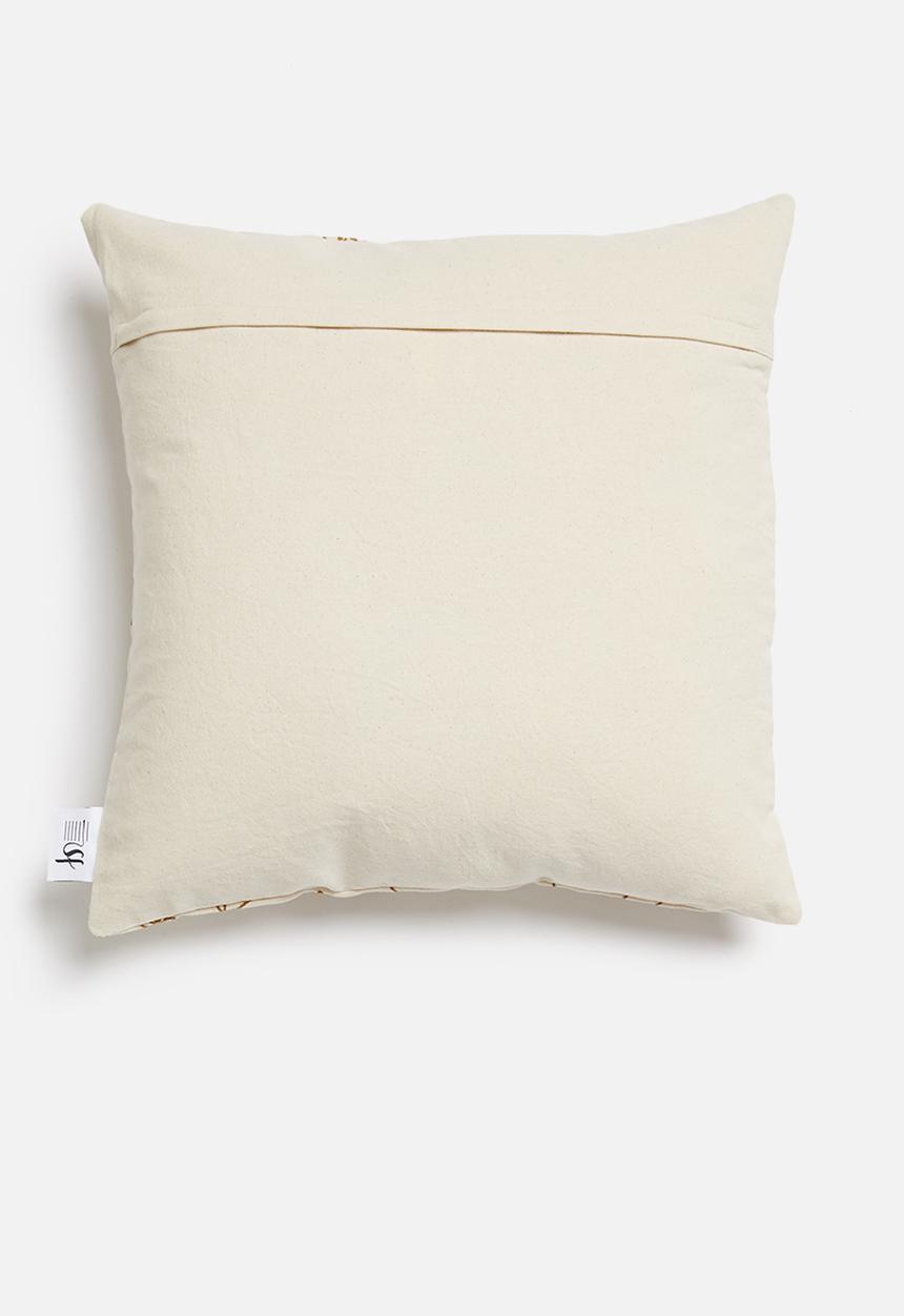 Sixth Floor - Lotti cushion cover - mustard & natural