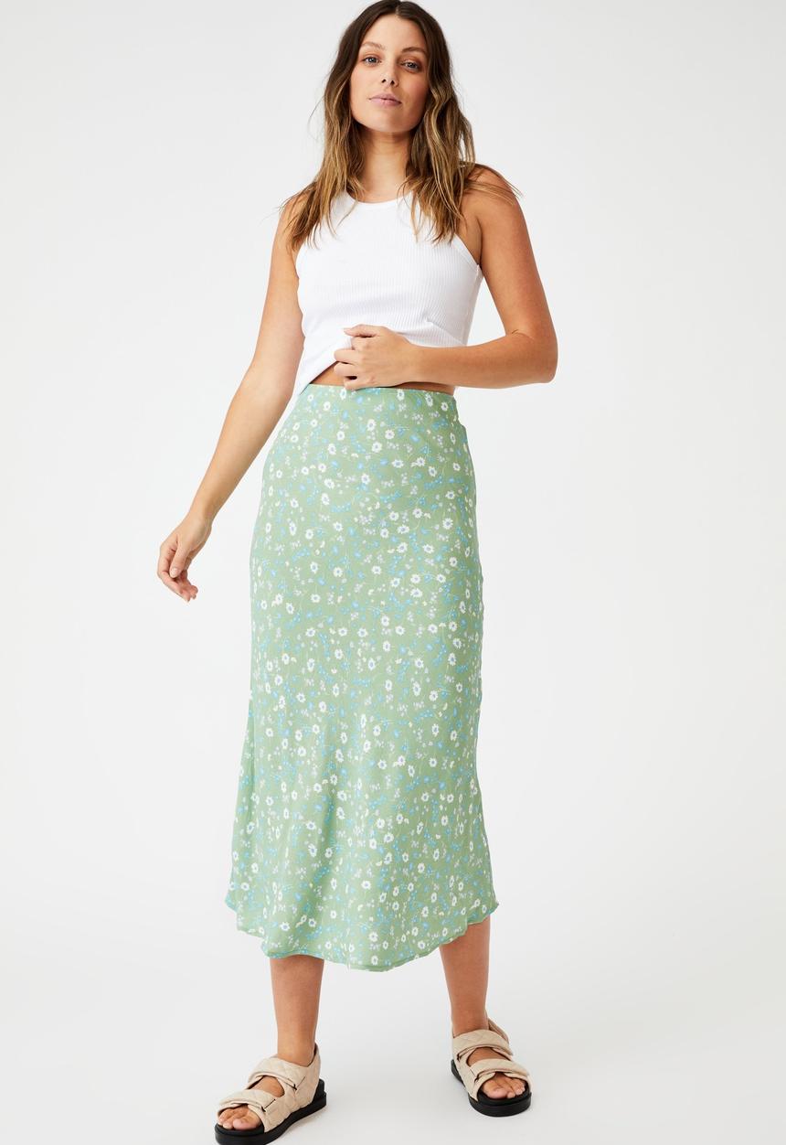 Cotton On - All day slip skirt - green