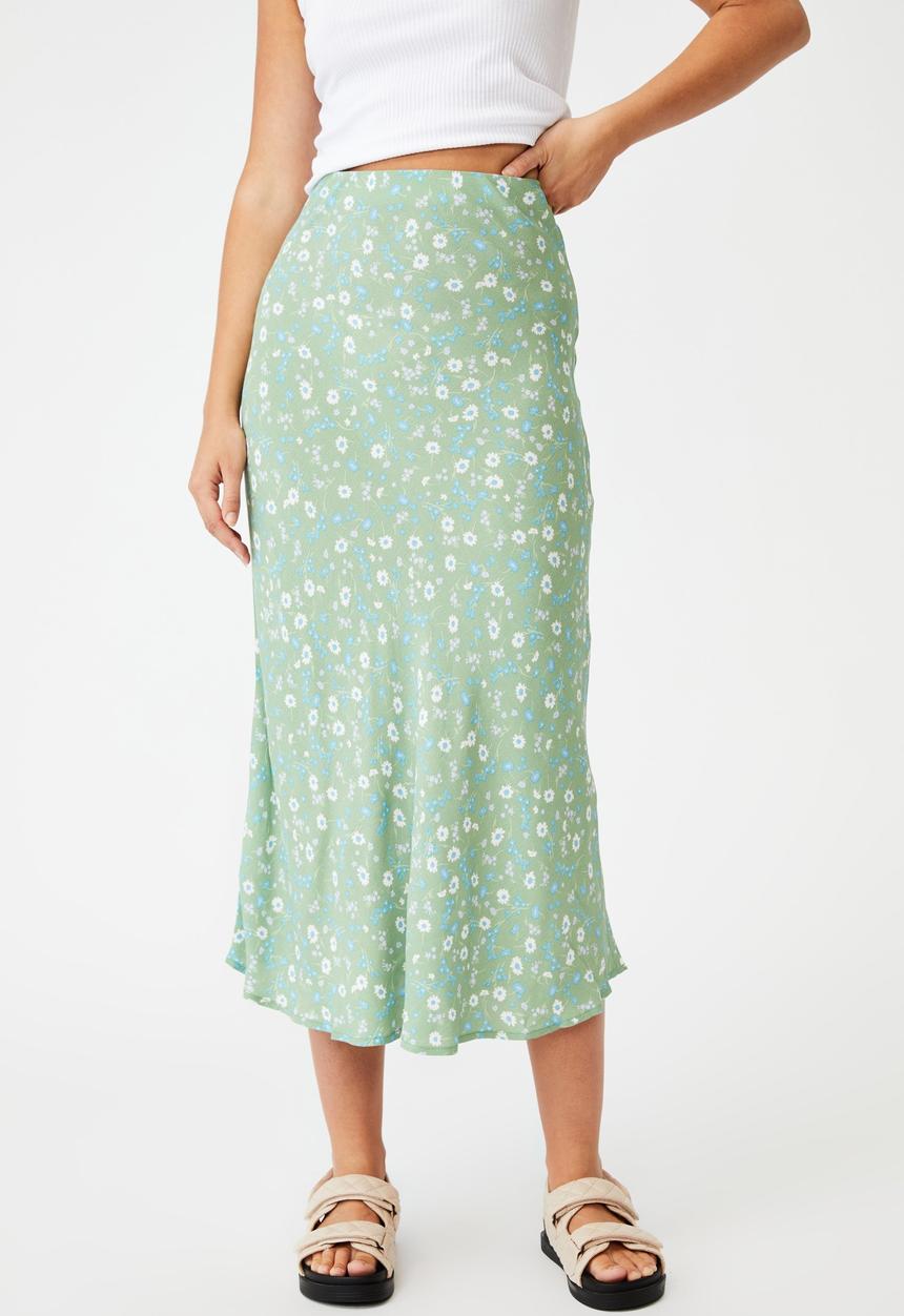 Cotton On - All day slip skirt - green