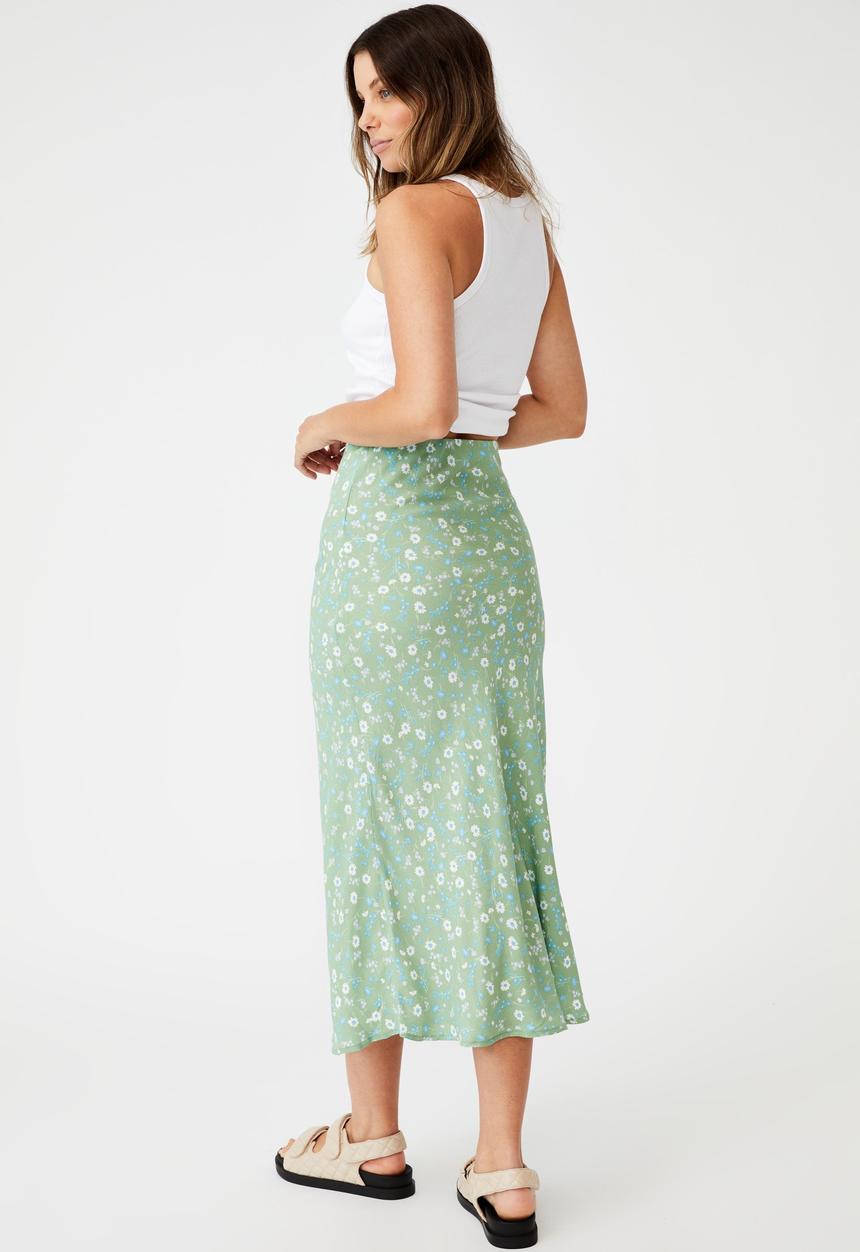 Cotton On - All day slip skirt - green