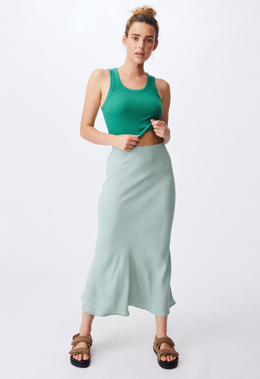 Cotton On - All day slip skirt - lush green