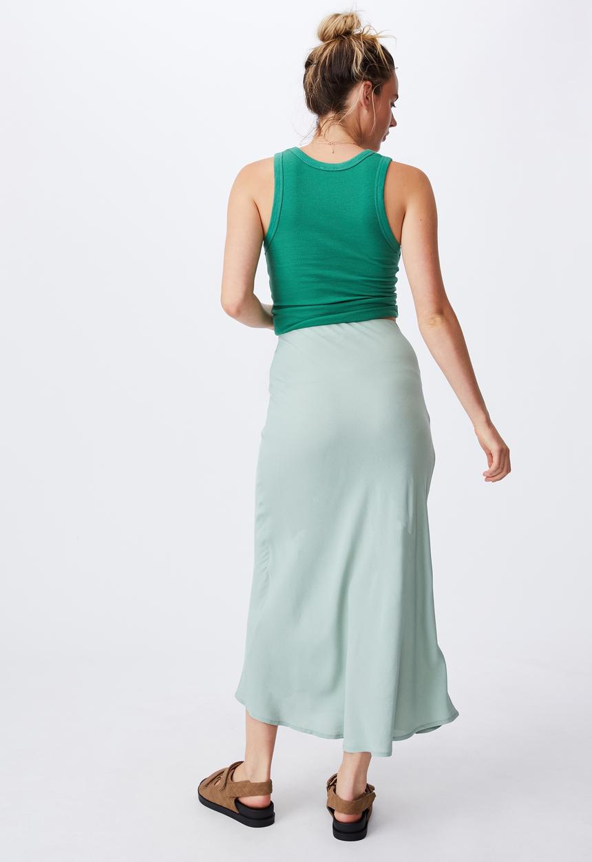 Cotton On - All day slip skirt - lush green