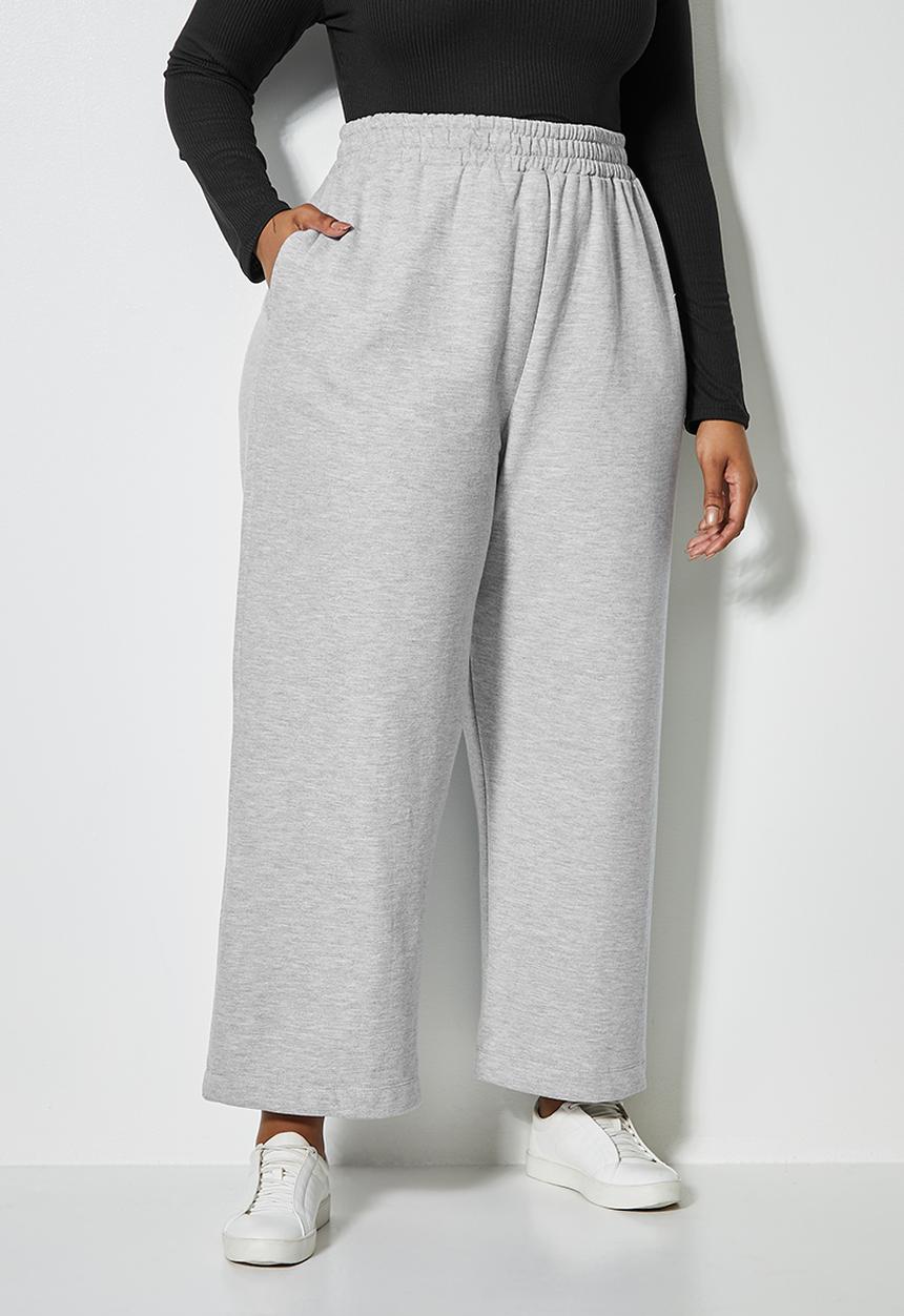 Superbalist - Wide leg track pant - grey 