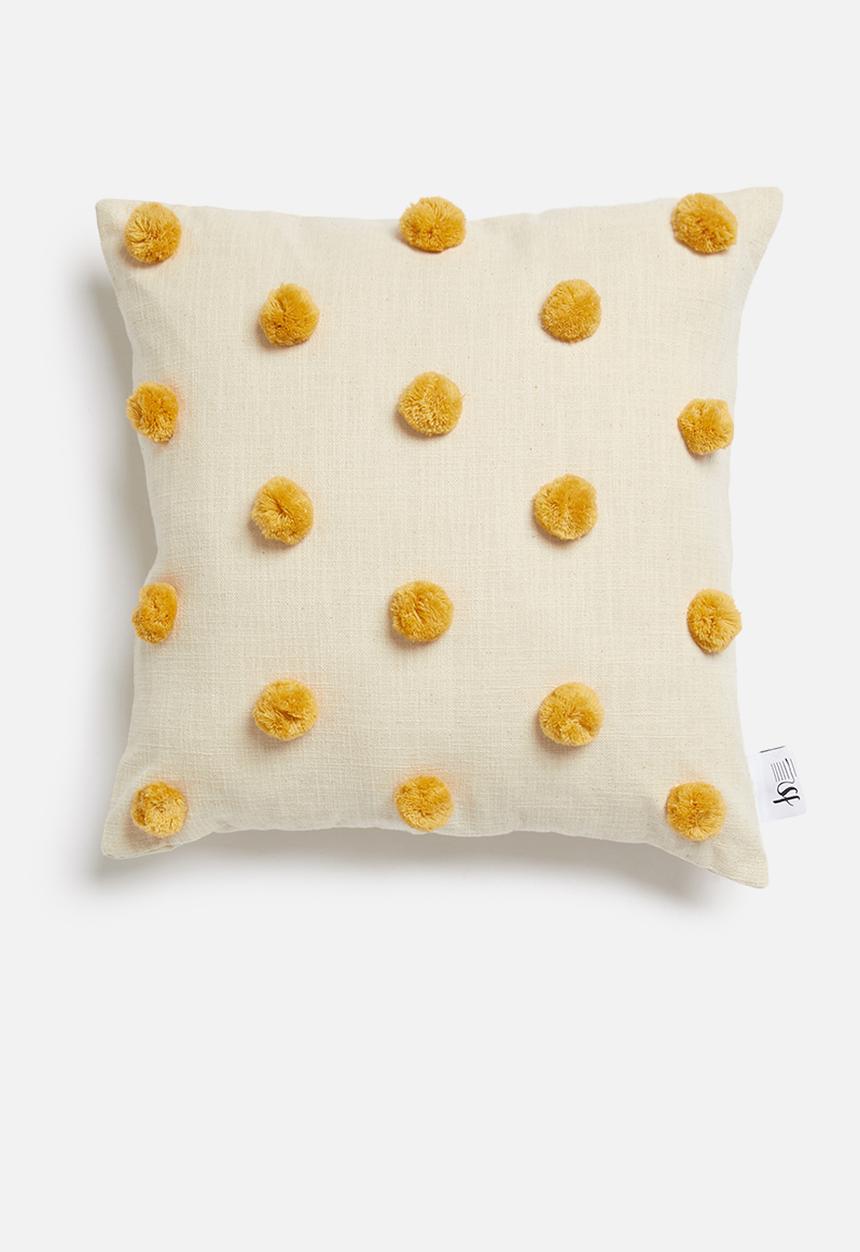 Sixth Floor - Talia cushion cover - mustard & natural