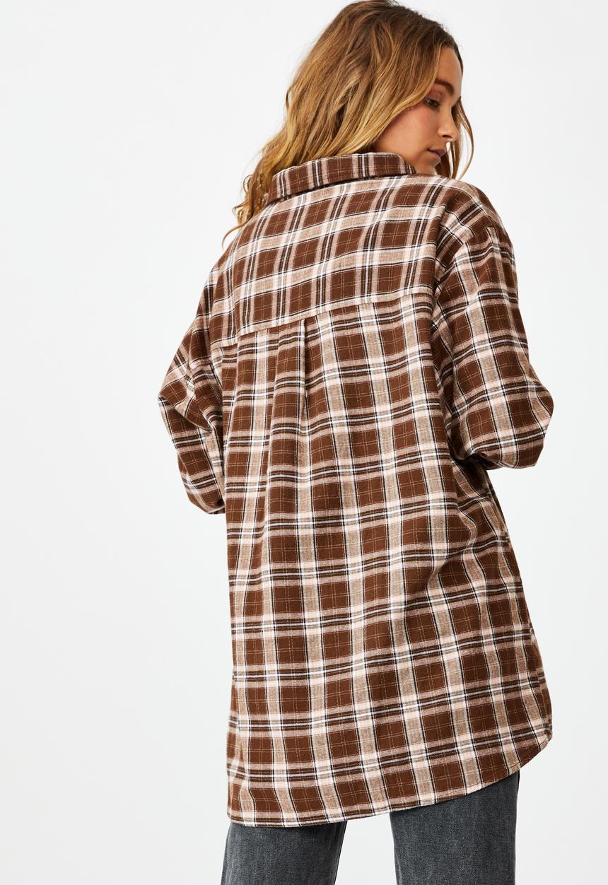 Cotton On - Boyfriend shirt - brown