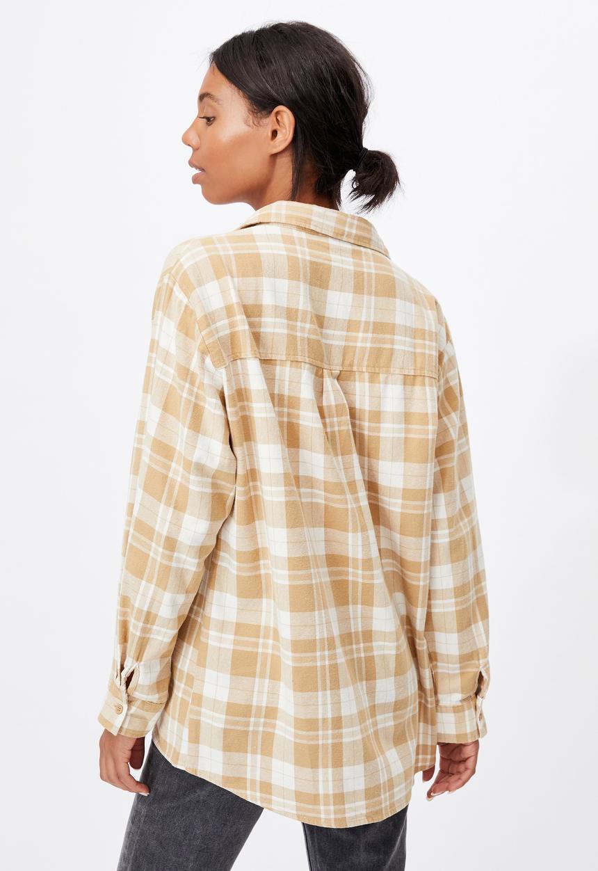 Cotton On - Boyfriend shirt - caramel brown