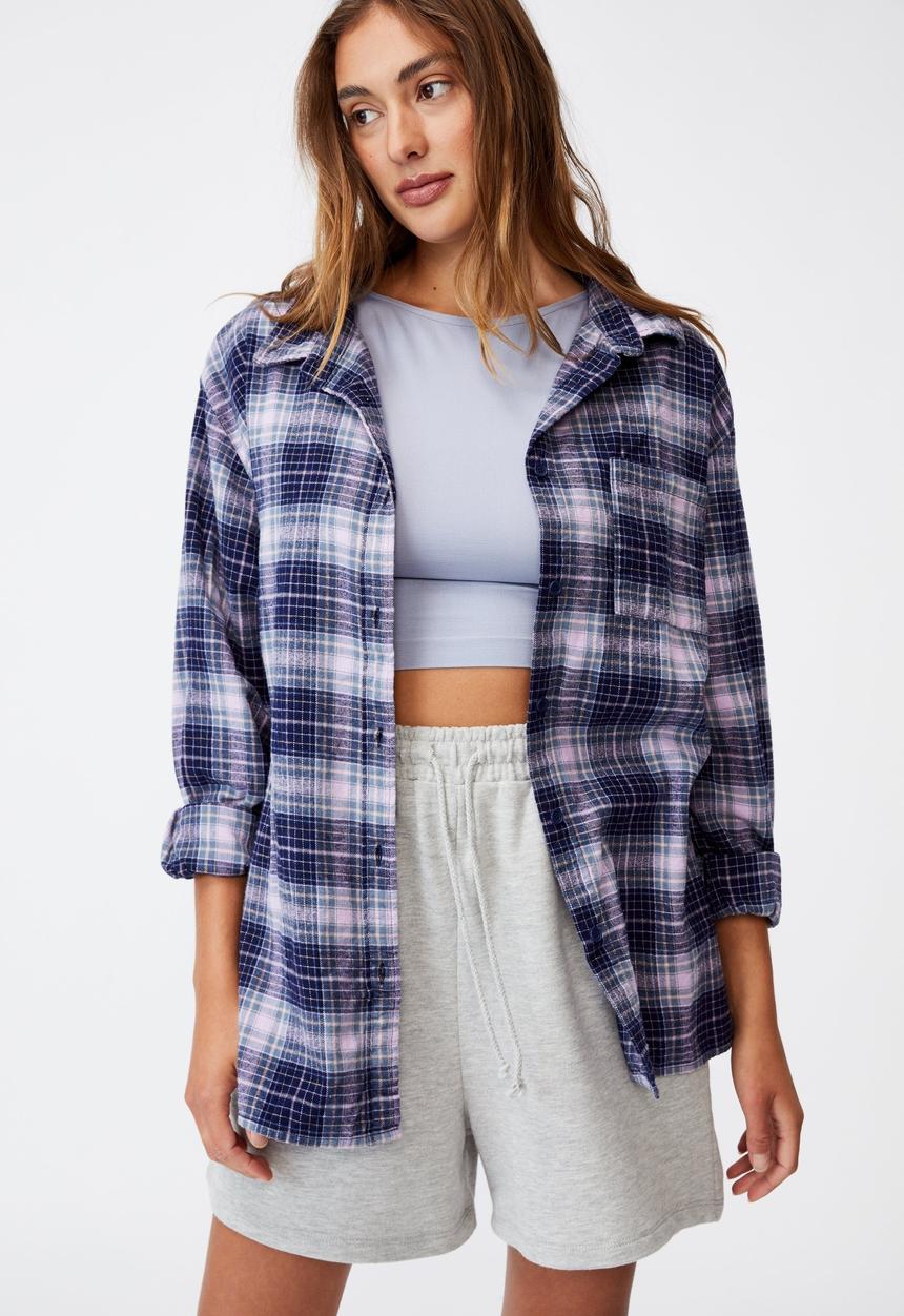 Cotton On - Boyfriend shirt - navy