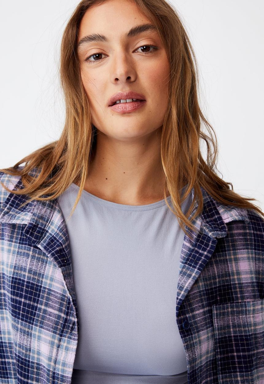 Cotton On - Boyfriend shirt - navy