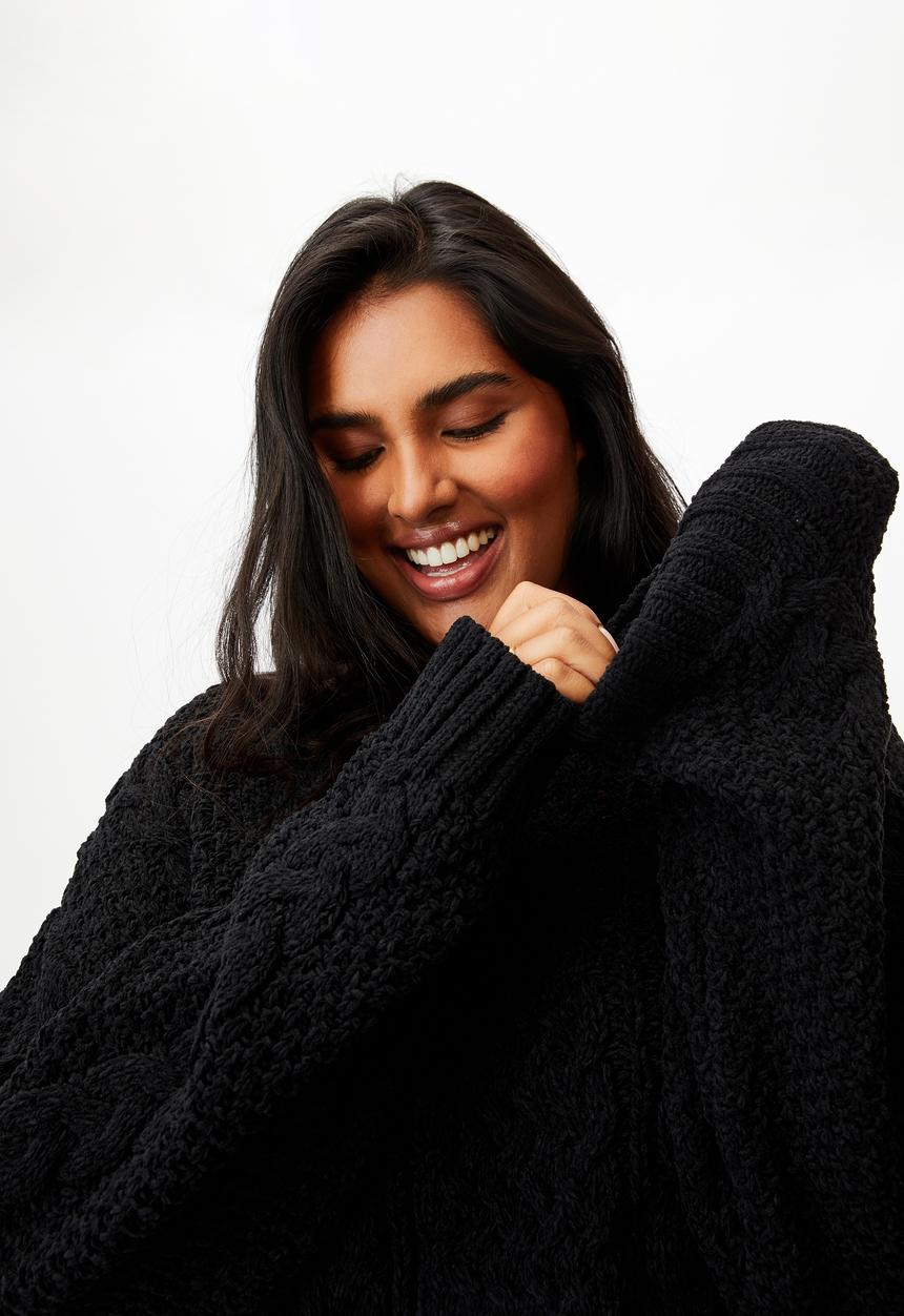 Cotton On - Curve chenille pullover - black