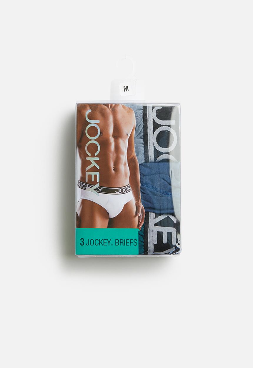 Jockey - 3 pack plain jockey brief - multi