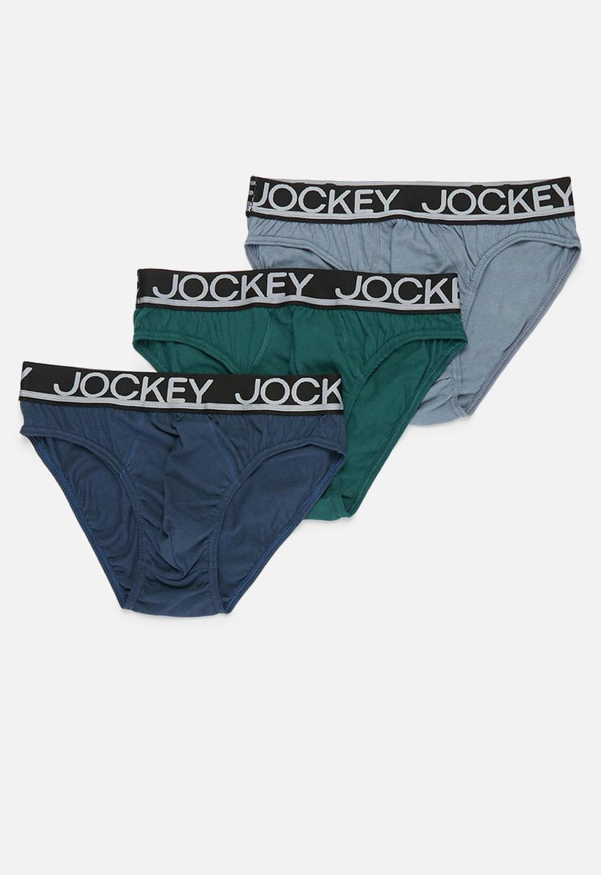 Jockey - 3 pack plain jockey brief - multi
