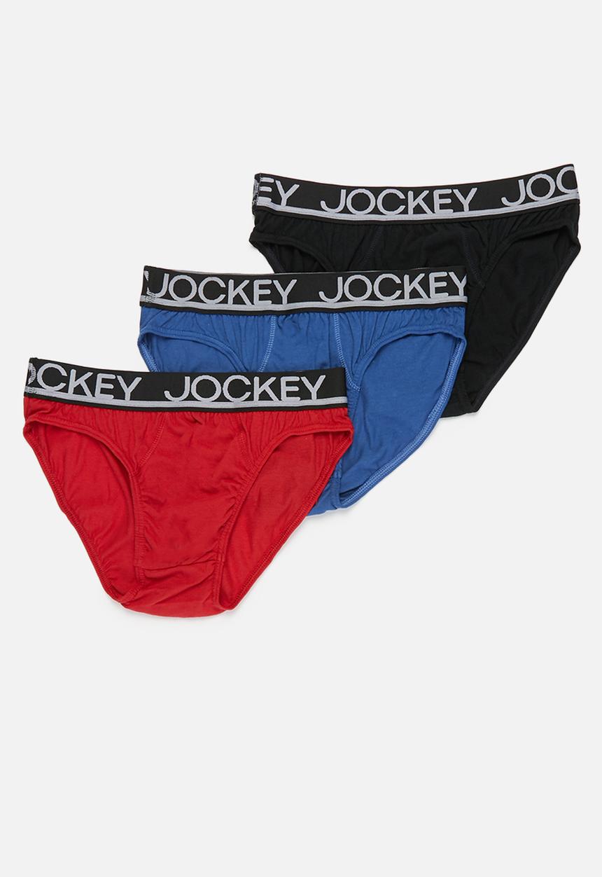 Jockey - 3 pack plain jockey brief - multi