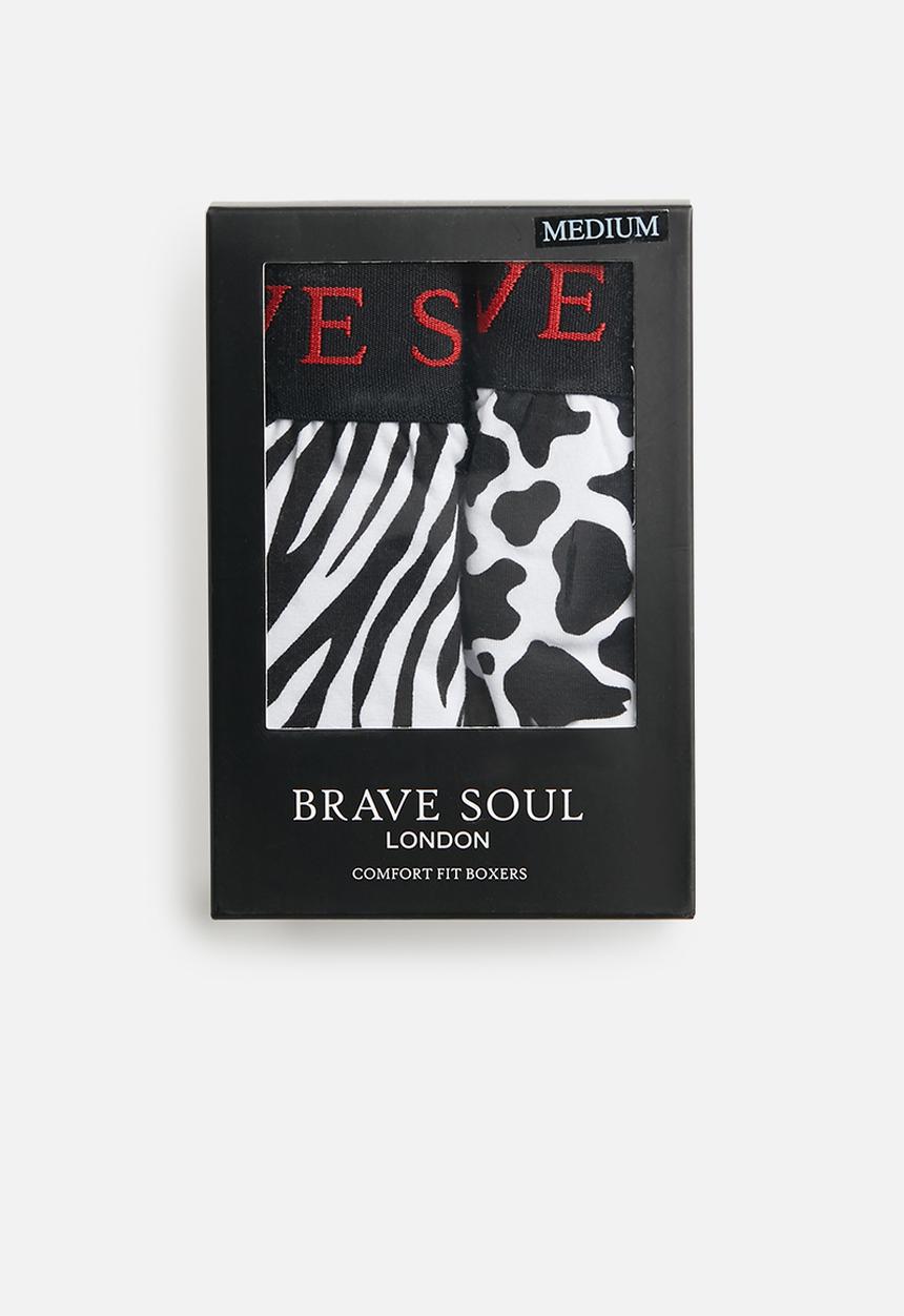 Brave Soul - Monotone underwear - white & black 