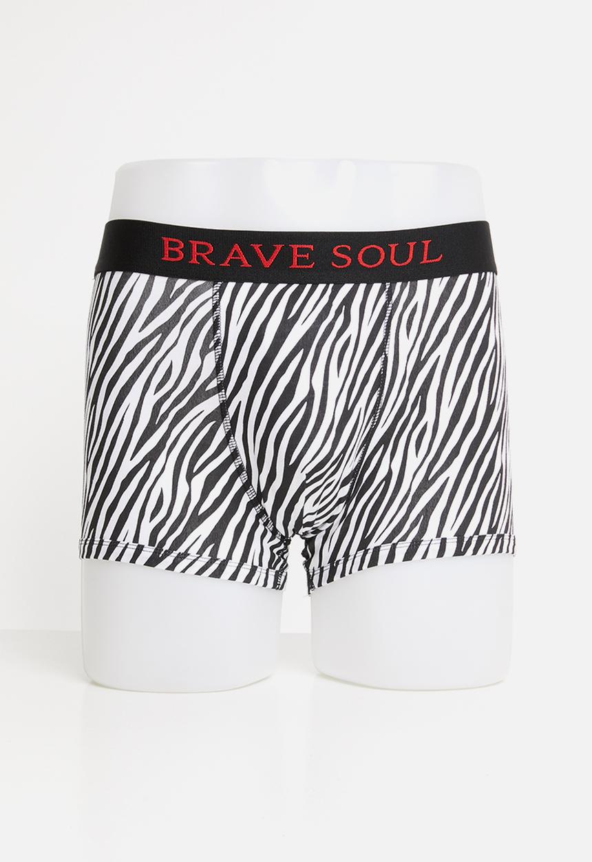 Brave Soul - Monotone underwear - white & black 