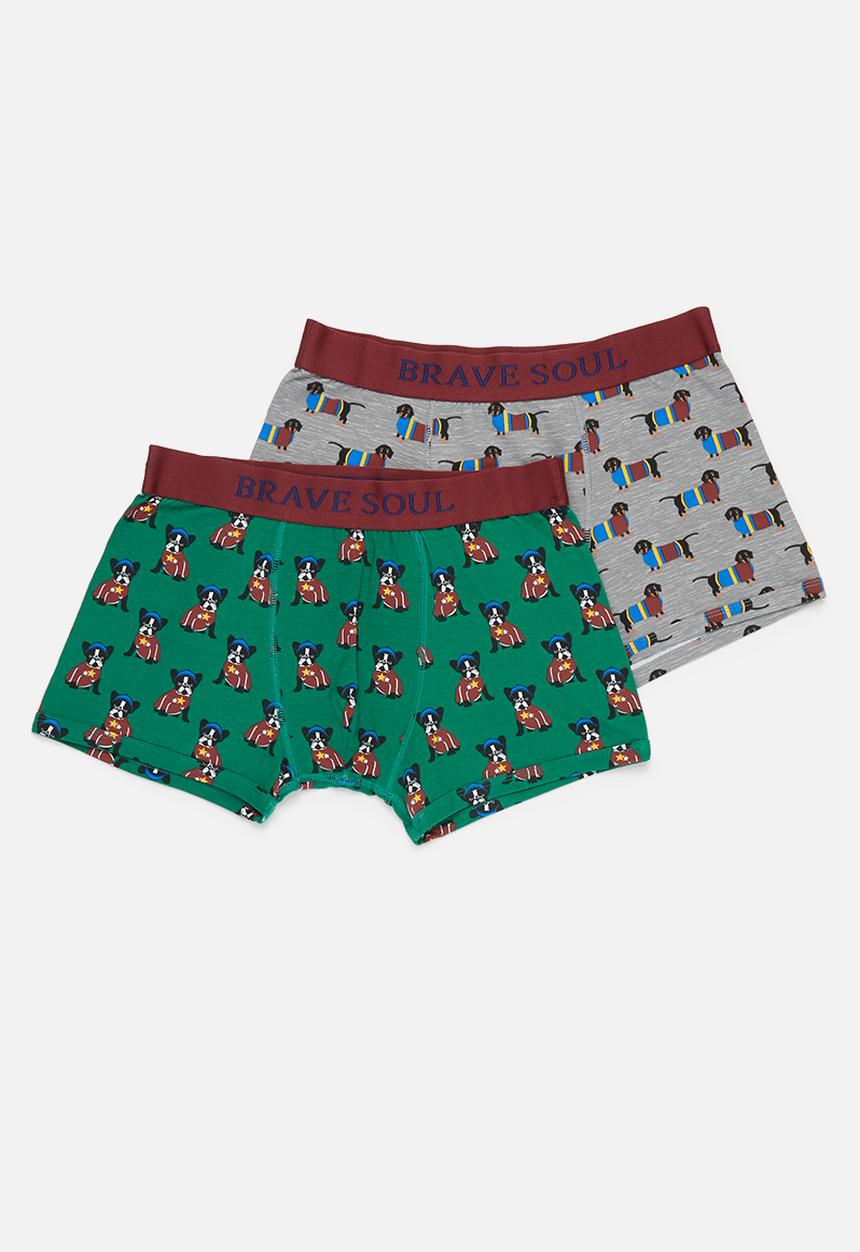 Brave Soul - Breed underwear - grey & green