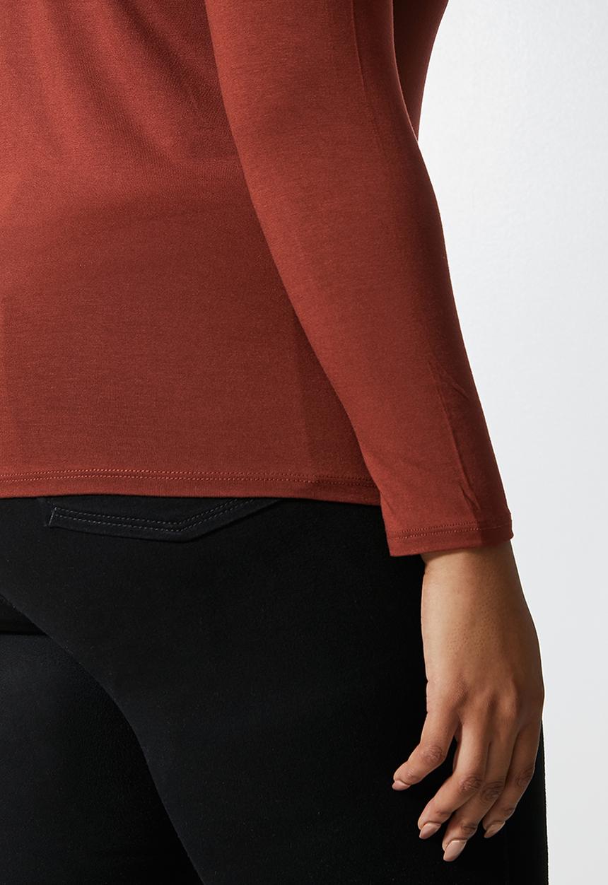 Superbalist - 2 Pack funnel neck viscose tops - rust & stone