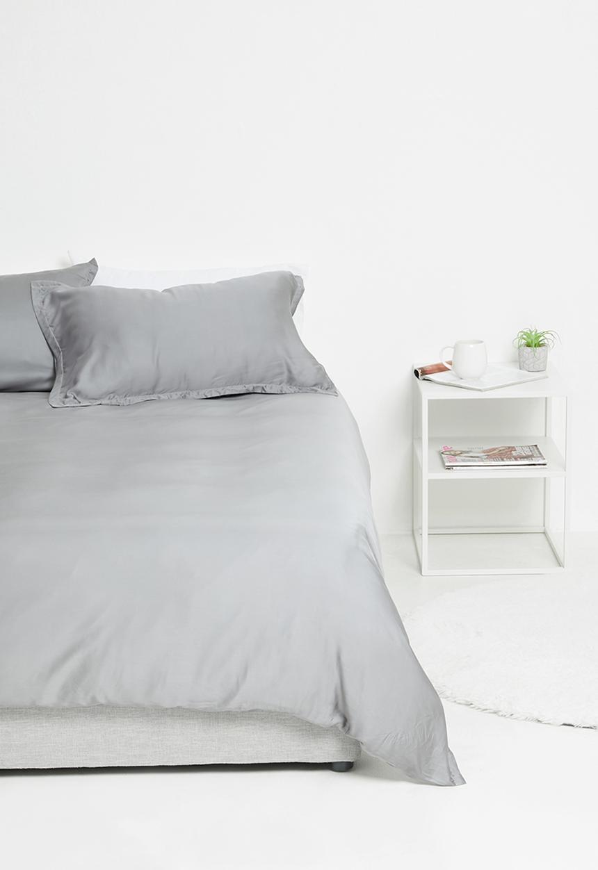 Sixth Floor - 100% bamboo super soft duvet cover set - grey