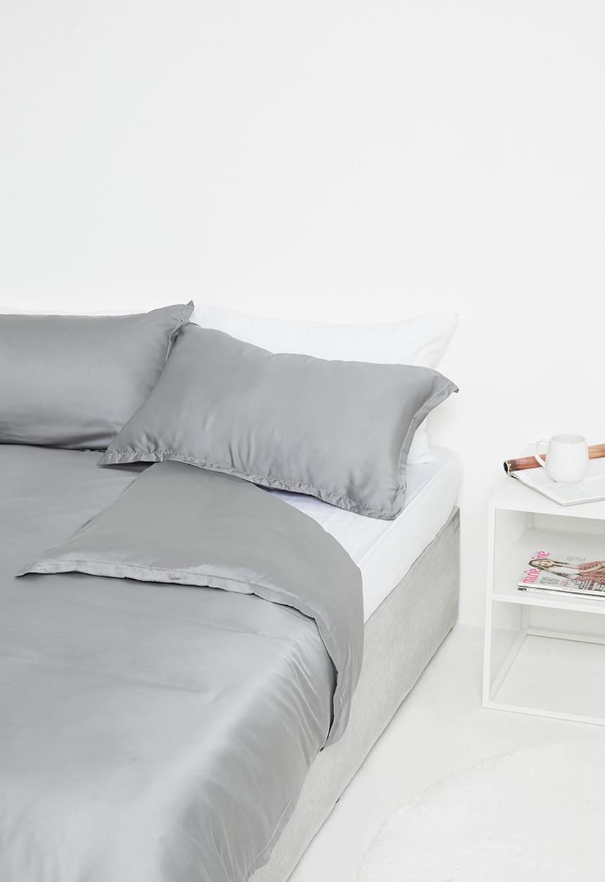 Sixth Floor - 100% bamboo super soft duvet cover set - grey