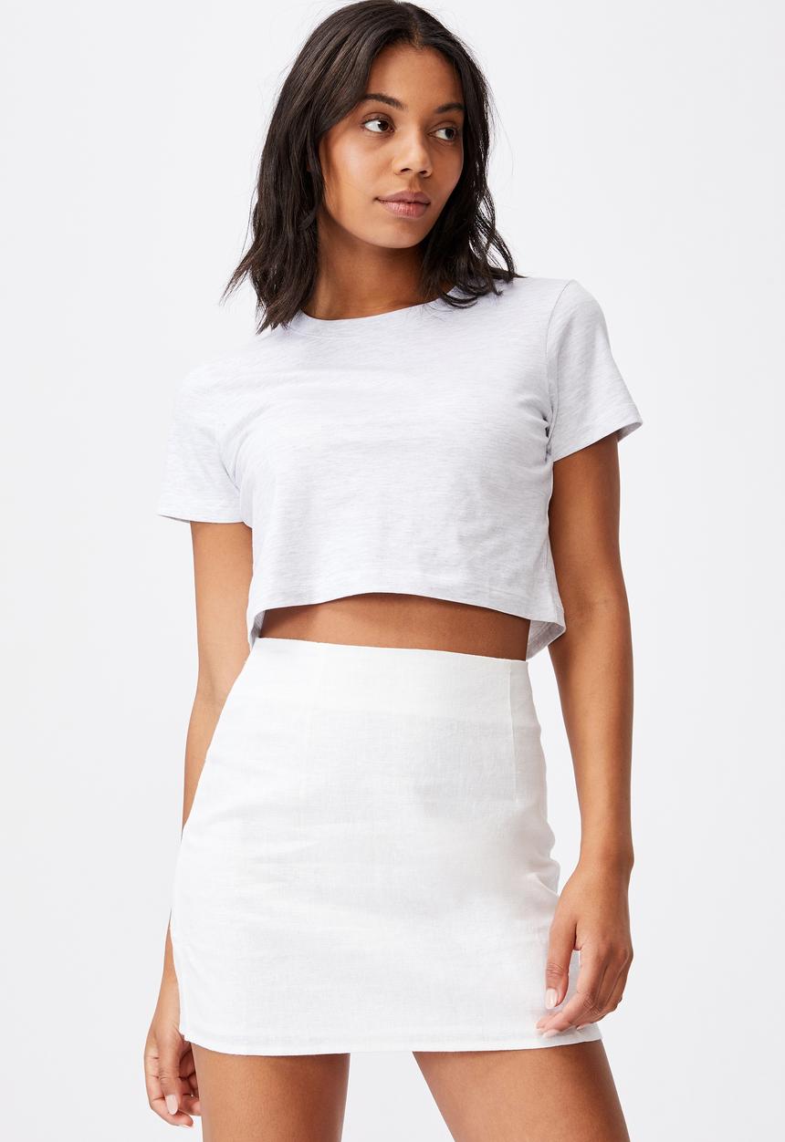 Cotton On - Ultimate a-line mini skirt - white