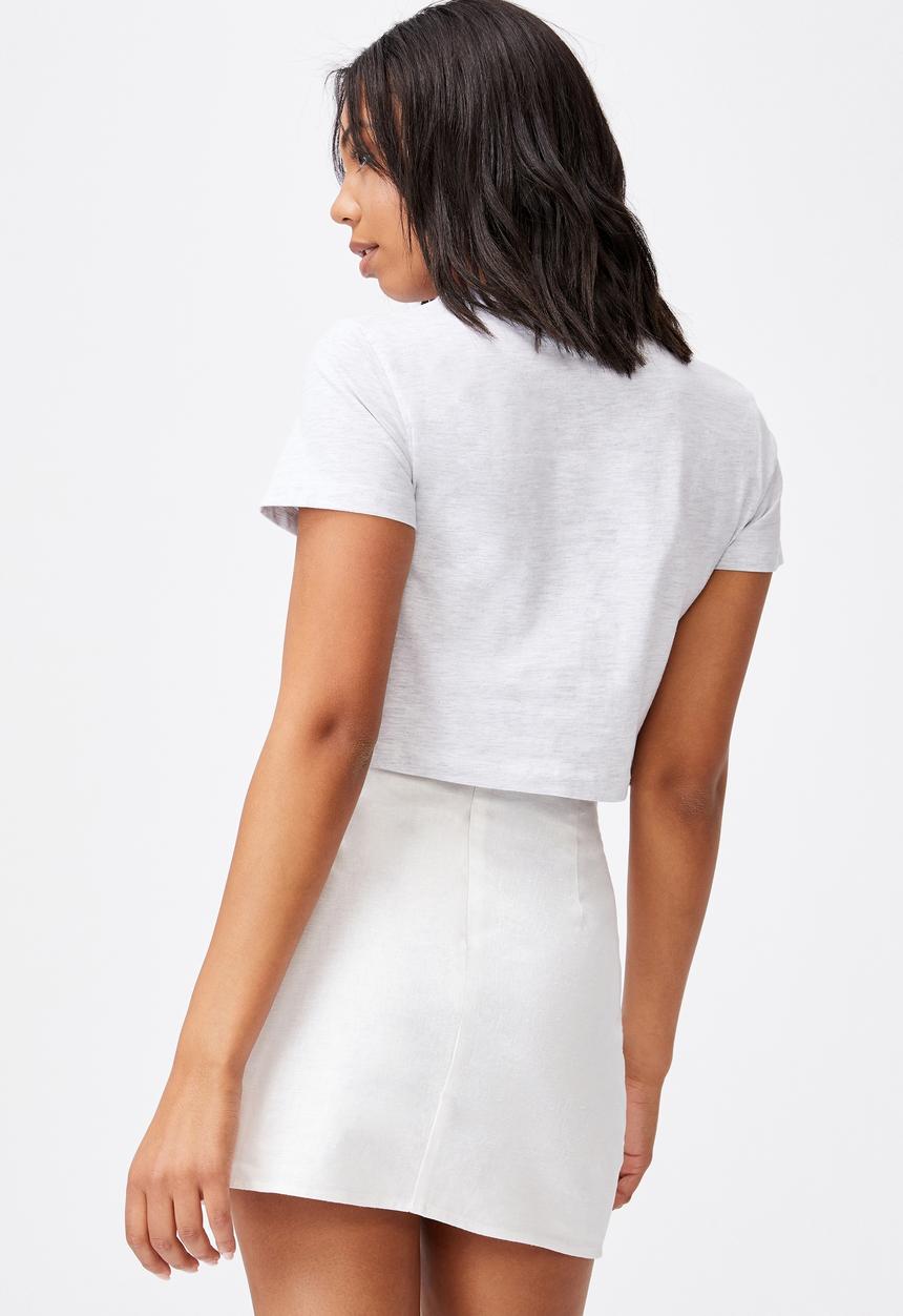 Cotton On - Ultimate a-line mini skirt - white