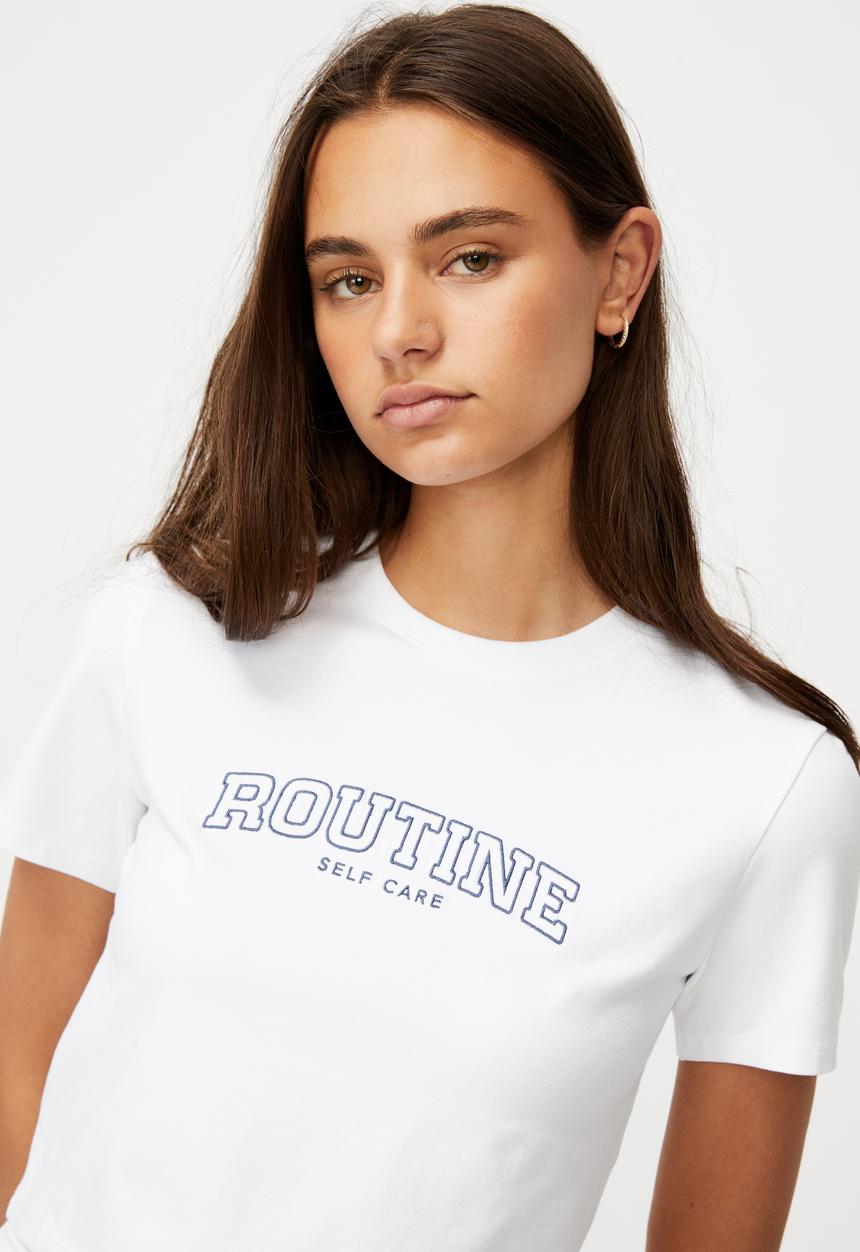 Factorie - Fitted graphic T-shirt - white